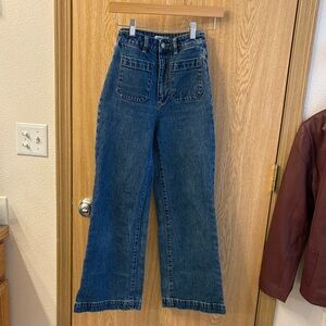 Rolla's High-Rise Wide-Leg Women’s Jeans in Dark Blue